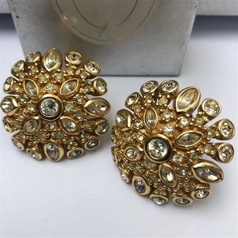 christian dior vintage clip on earrings|dior earrings second hand.